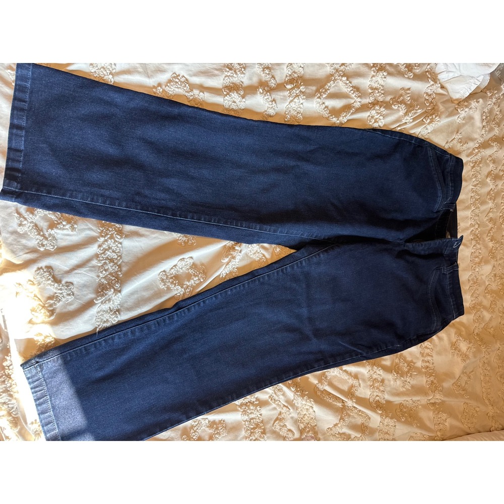 Christopher and Banks Signature Slimming Petite Wide Leg Indigo Jeans 14P Blue